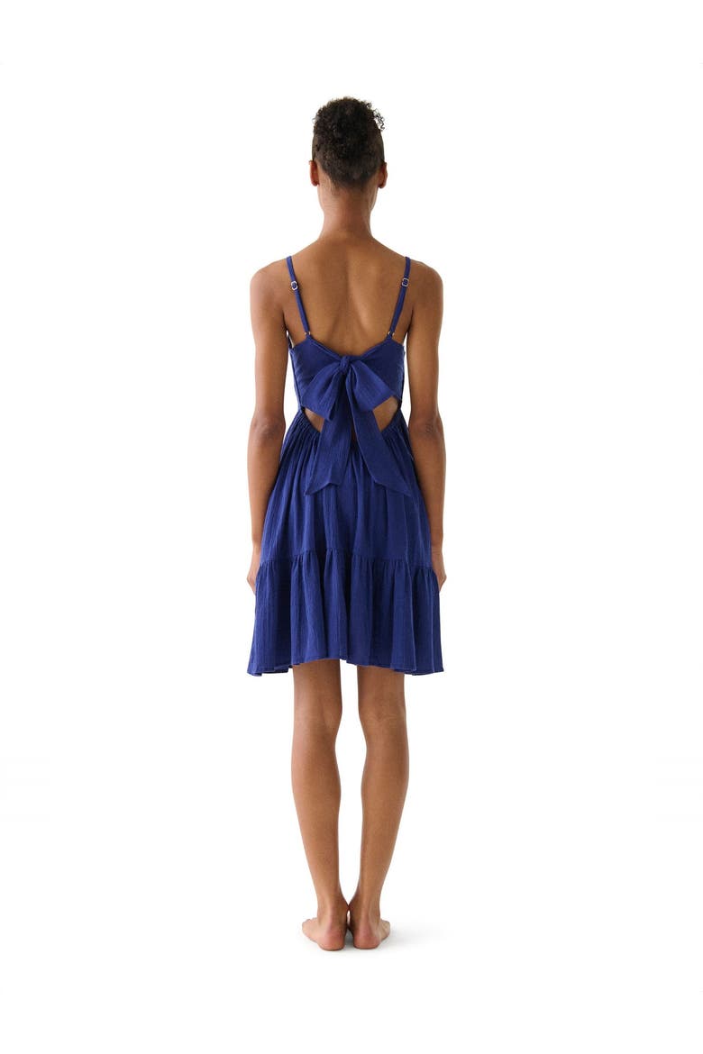 Solids Cover Up Mini Dress Swim, Alternate, color, North Sea