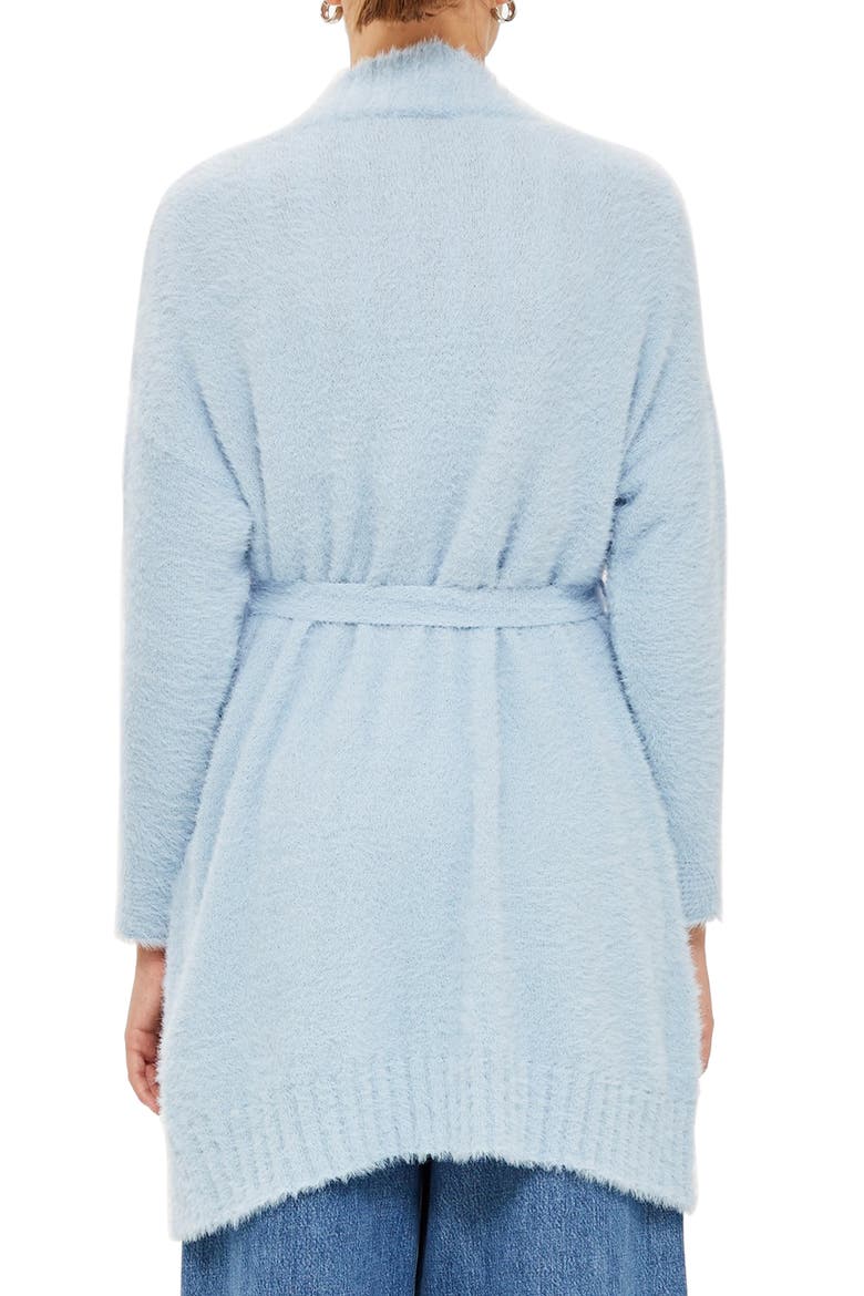 Fluffy Chenille Cardigan, Alternate, color, LIGHT BLUE