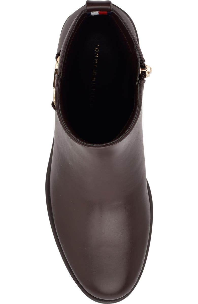 Tommy Hilfiger Imiera Faux Leather Ankle Boot, Alternate, color, Dark Brown 200