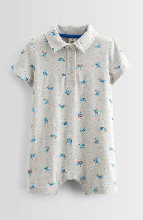 Tucker + Tate Print Cotton Polo Romper