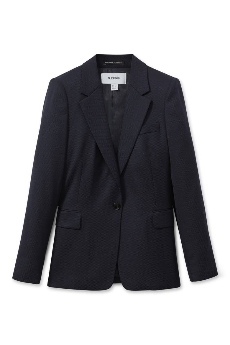 Hallie Wool Blend Blazer, Alternate, color, NAVY