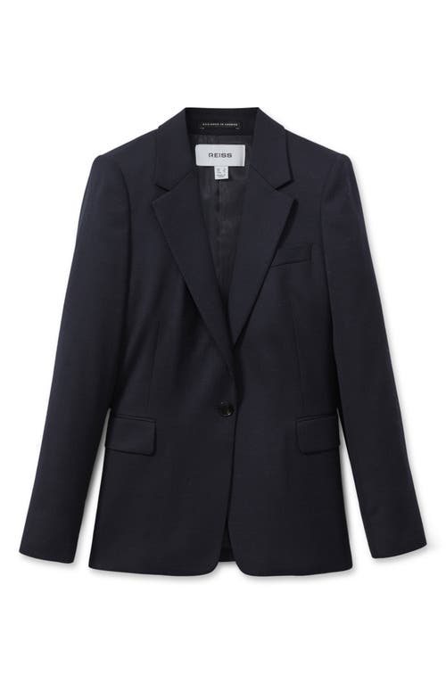 Reiss Hallie Wool Blend Blazer In Blue