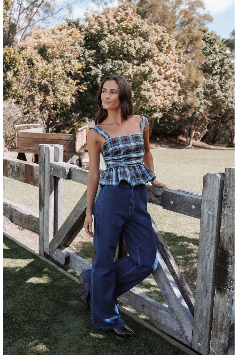 Sellie High Waist Flare Leg Jeans, Alternate, color, INDIGO BLUE
