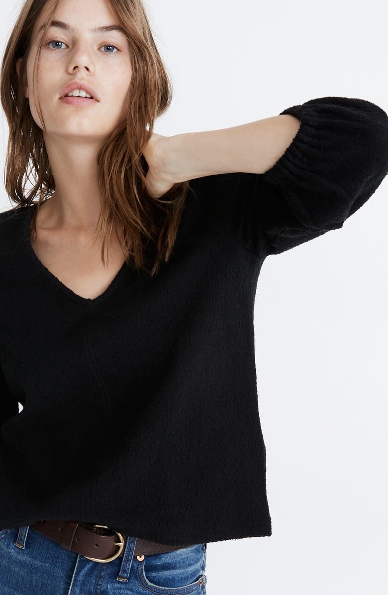 Madewell Texture & Thread Full Sleeve Top, Alternate, color,