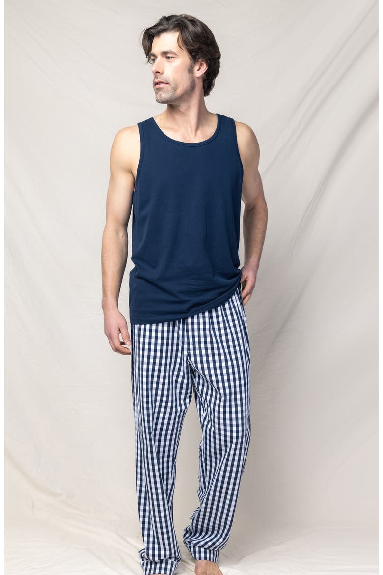 Pima Cotton Sleep Tank Top, Alternate, color, NAVY