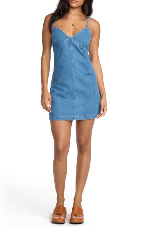 Indigo Skies Cotton Denim Minidress