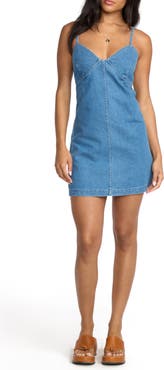 Billabong Indigo Skies Cotton Denim Minidress