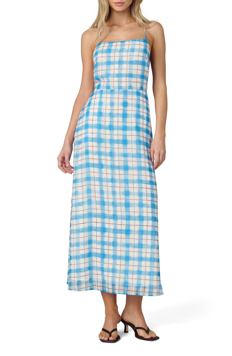 Joe's The Charlie Midi Dress, Main, color, Blue/ Rust Check