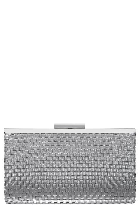Lena Woven Frame Clutch