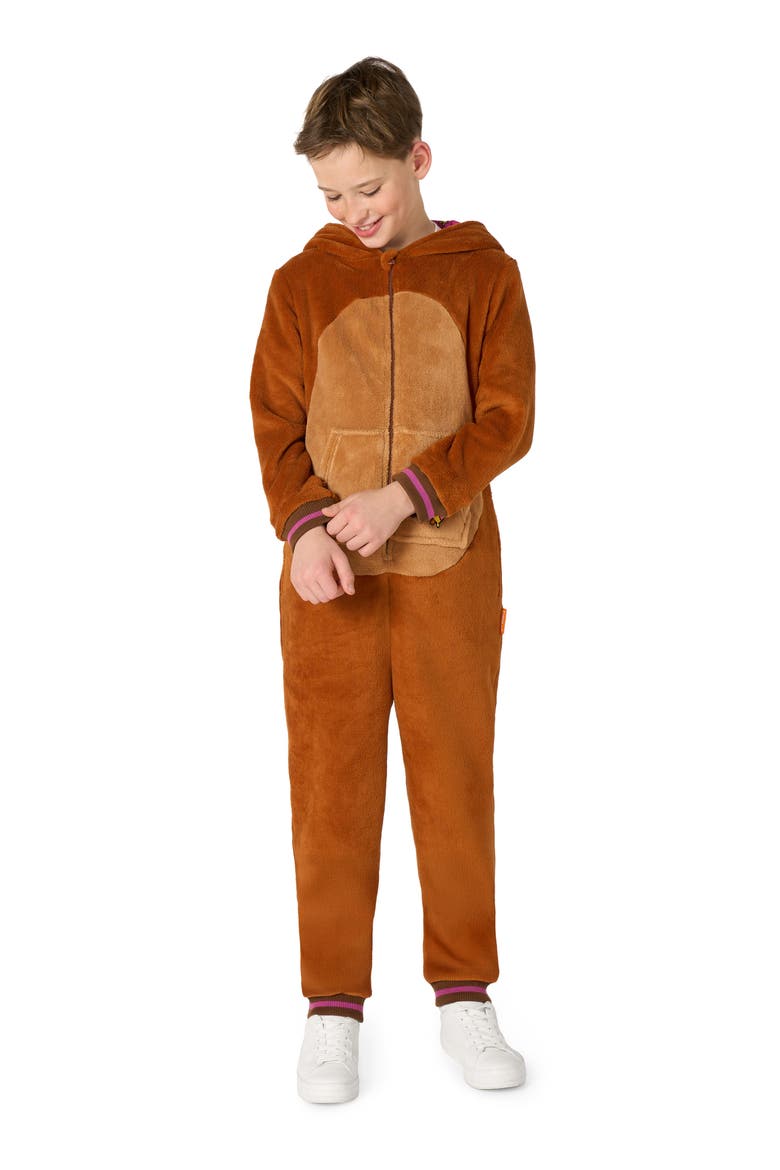 Kids' Walrus One Piece Hooded Jumpsuit, Main, color, BEIGE
