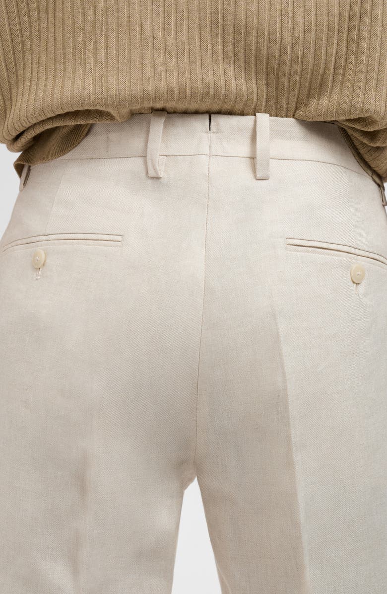 MANGO Slim Fit Suit Pants, Alternate, color, Ecru