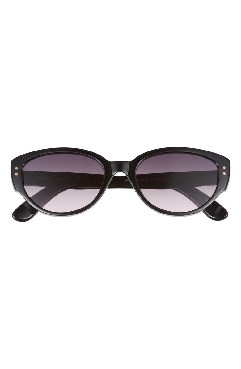 Vince Camuto 55mm Cat Eye Sunglasses, Main, color, Black