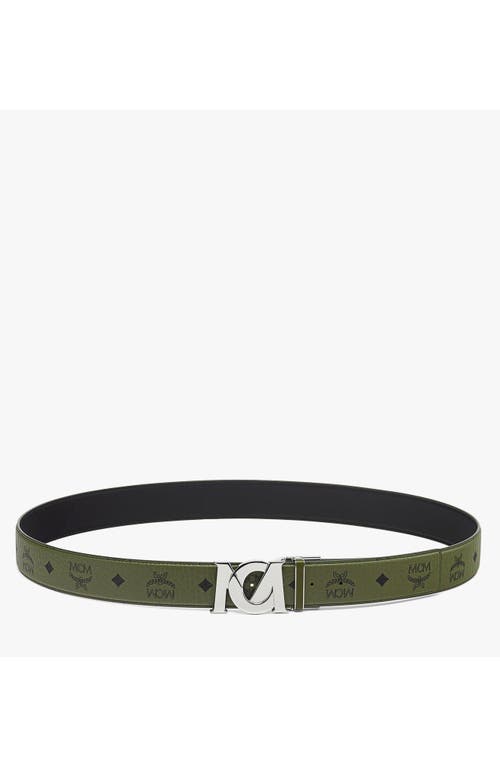 Mcm M-art Reversible Belt 1.5 Inches In Green