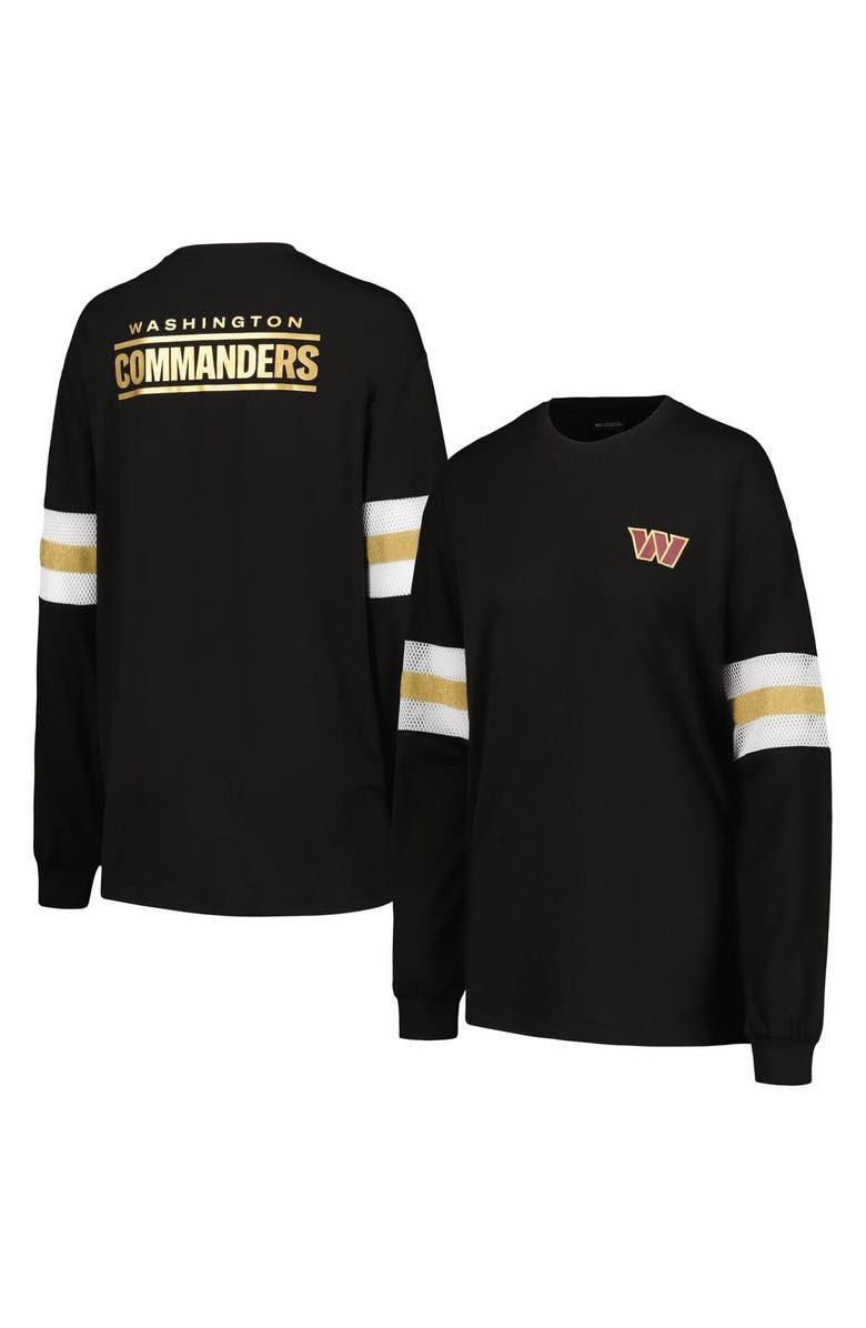 THE WILD COLLECTIVE Women's The Wild Collective Black Washington Commanders Long Sleeve T-Shirt, Main, color, Black
