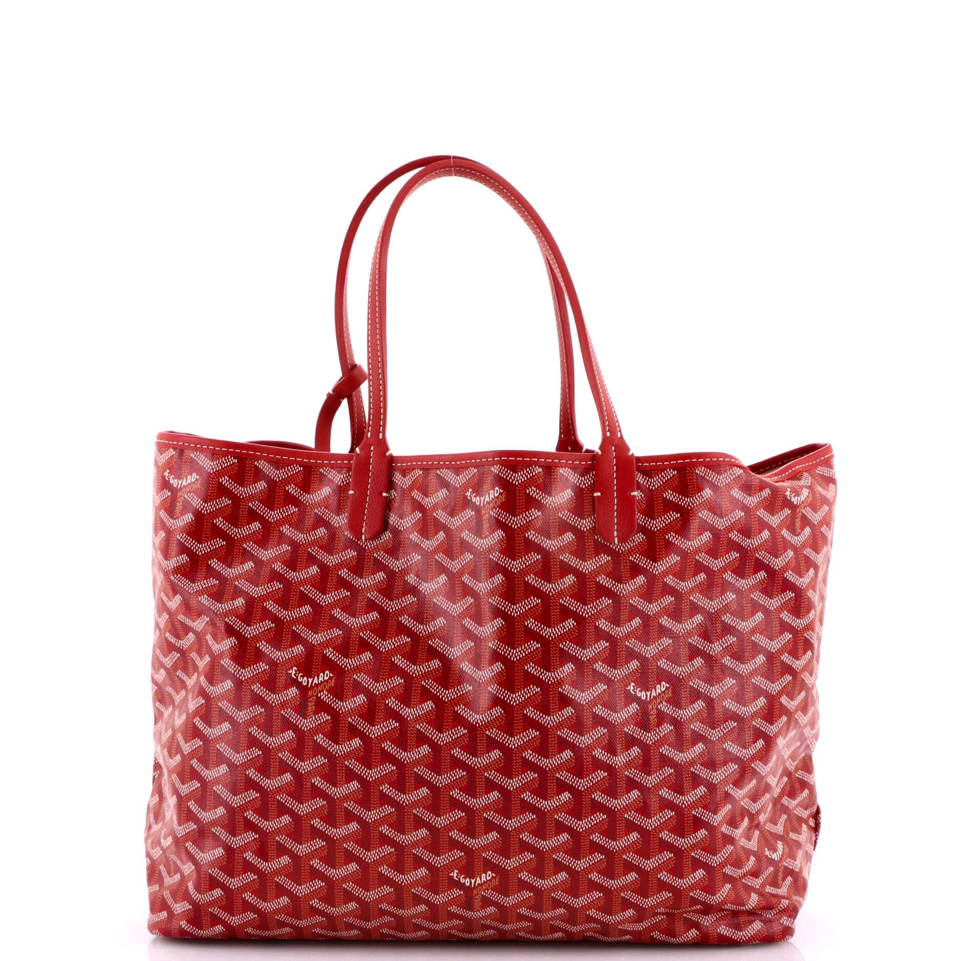 Pre-Owned Goyard Saint Louis Tote Coated Canvas PM, Main, color, Red