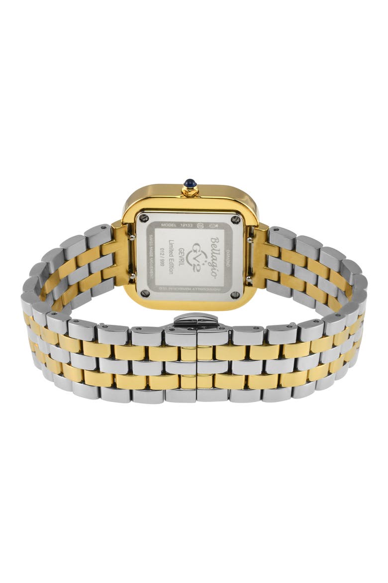 Bellagio Diamond Swiss Bracelet Watch, 30mm, Alternate, color, TWO-TONE GOLD-SILVER