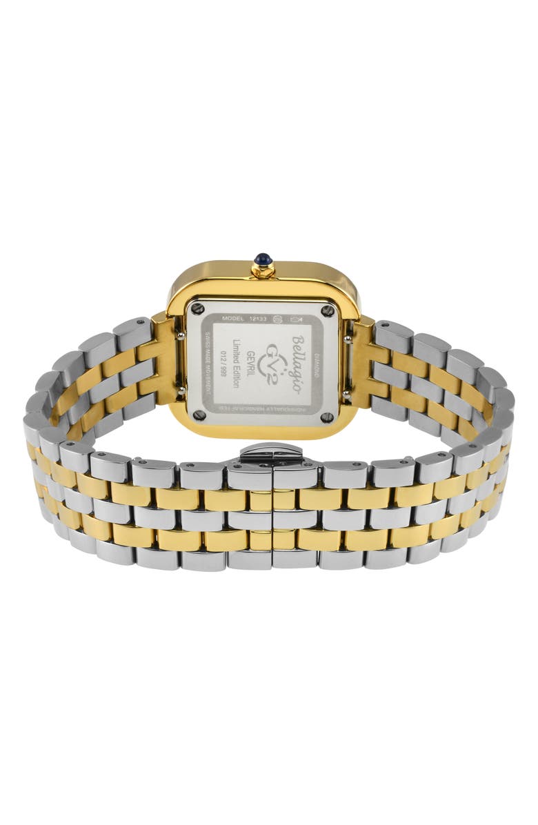 GV2 Bellagio Diamond Swiss Bracelet Watch, 30mm, Alternate, color, Two-Tone Gold-Silver