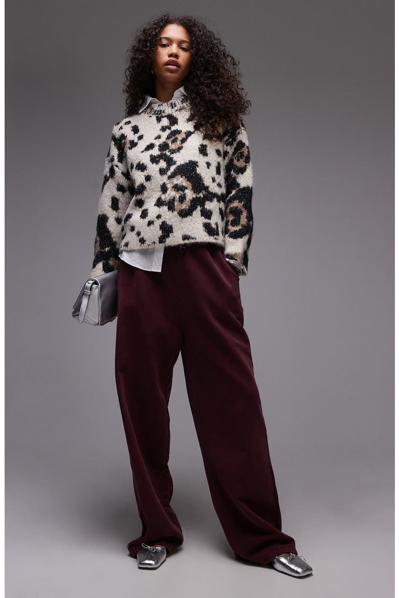 Animal Spot Relaxed Sweater, Alternate, color, BLACK MULTI