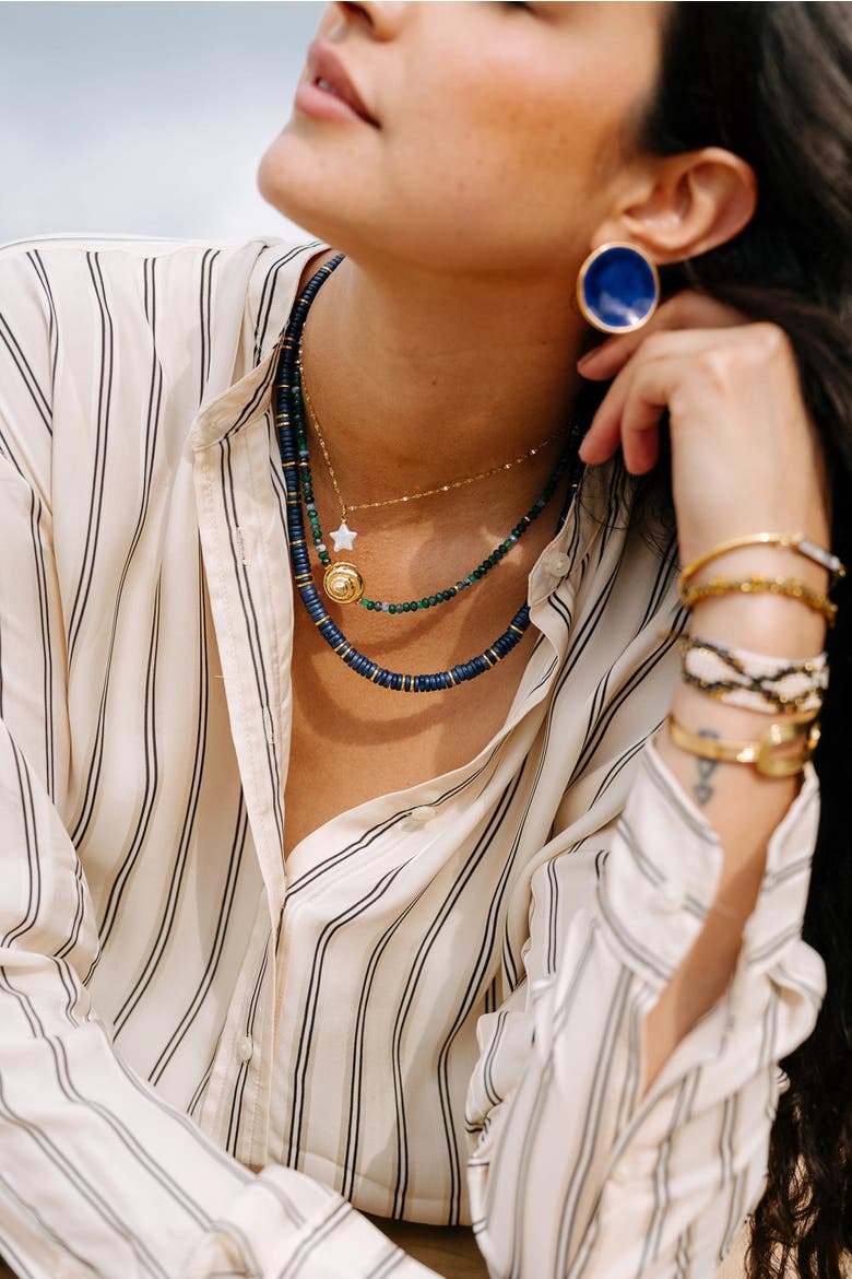 Shooting Star Necklace, Alternate, color, Gold