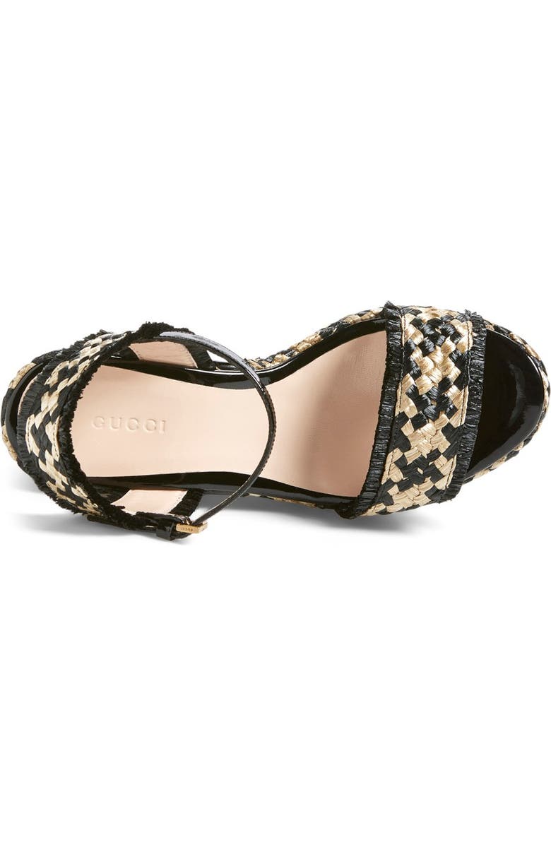 Gucci 'Maya' Wedge Platform Sandal, Alternate, color,