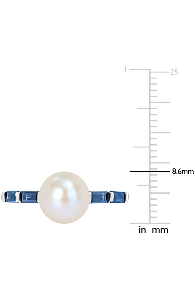 Julianna B. Cultured Pearl & Gemstone Ring 10k, Alternate, color, Sapphire/White Gold