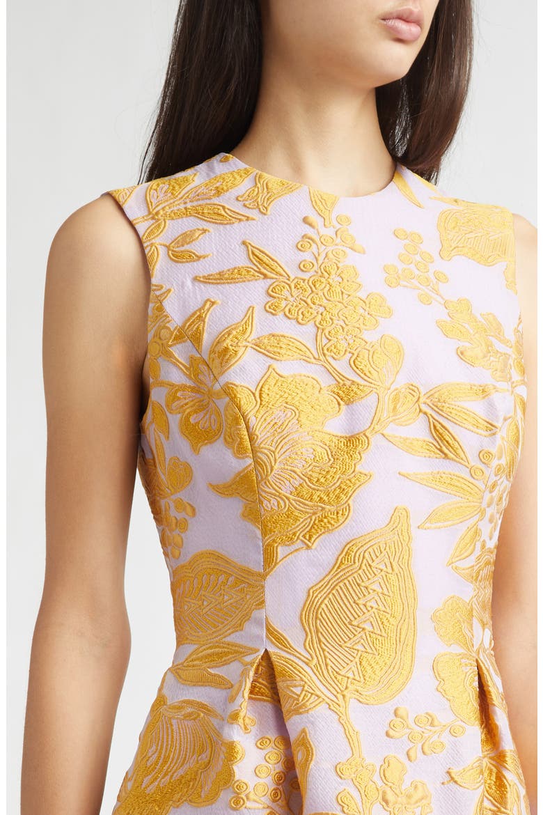 Betsy Floral Jacquard Cocktail Dress, Alternate, color, PEONY MULTI