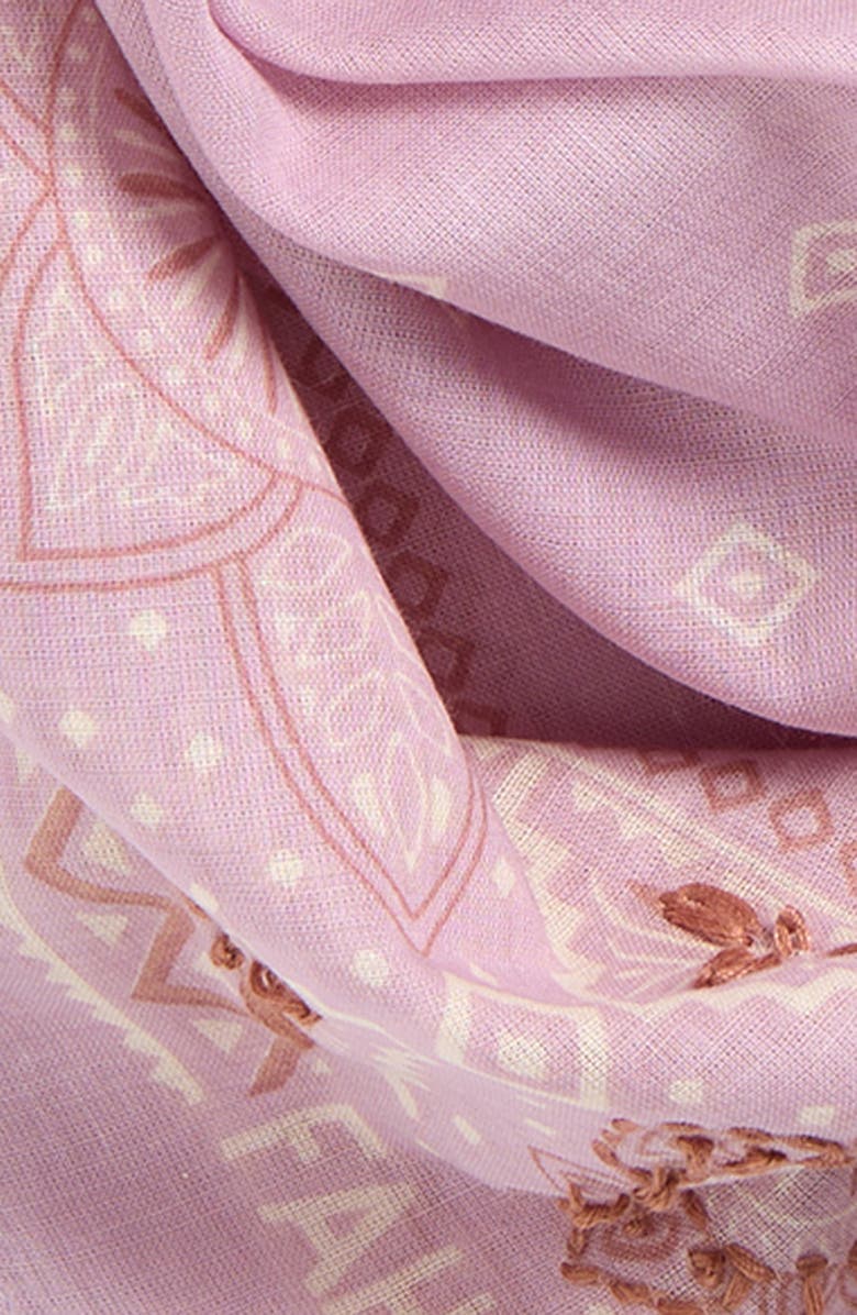 Faherty Star Geo Organic Cotton Bandana, Alternate, color, Lavender Frost
