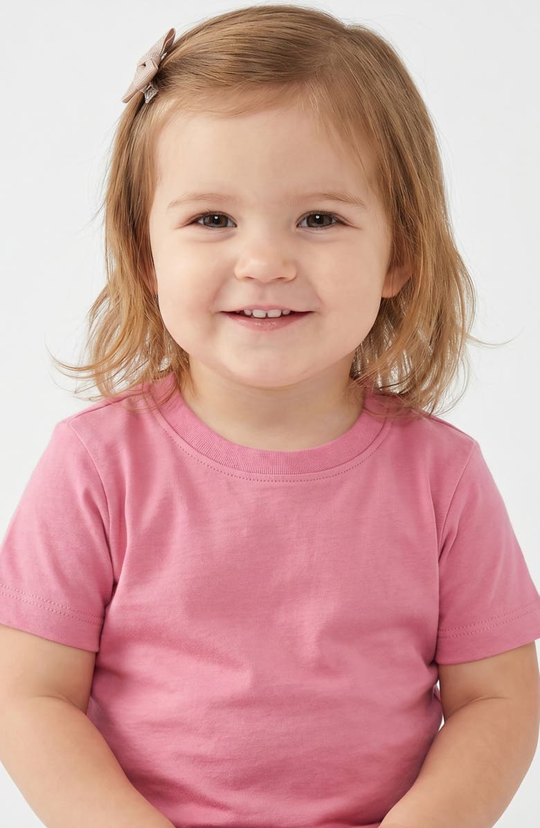 BUTTERBLU Kids' Taylor 5-Pack Assorted Organic Cotton T-Shirts, Alternate, color, Pink