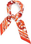 Dolce&Gabbana Majolica Print Silk Skinny Scarf