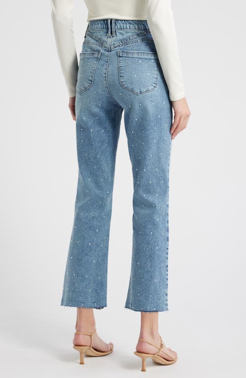 Wit & Wisdom Bennett 'ab'solution Skyrise Rhinestone Raw Hem High Waist Ankle Barely Bootcut Jeans