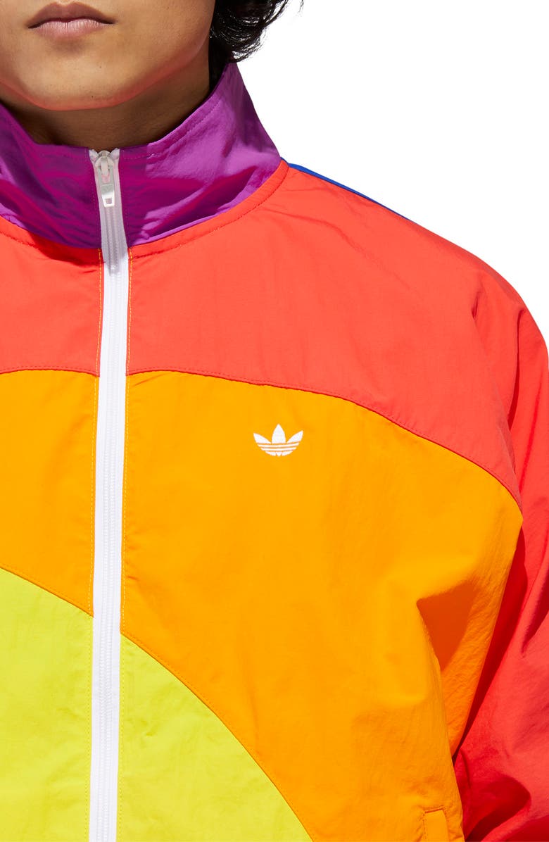 adidas Originals Pride Off-Center Nylon Jacket, Alternate, color,