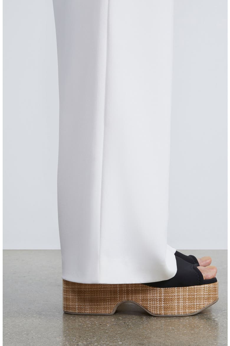 Perry Stretch Silk Crêpe de Chine Pants, Alternate, color, CLOUD