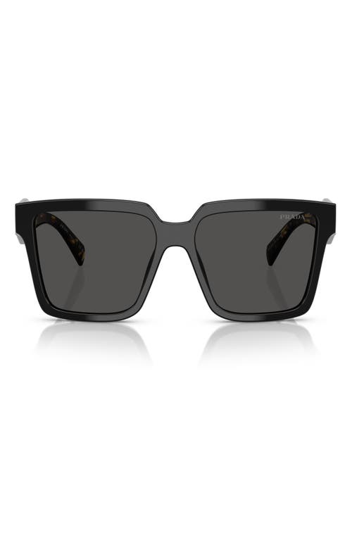 Prada Womens Black Pr 24zs Square-frame Acetate Sunglasses In Black