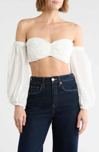 Dahlia Ruched Sweetheart Neck Crop Top