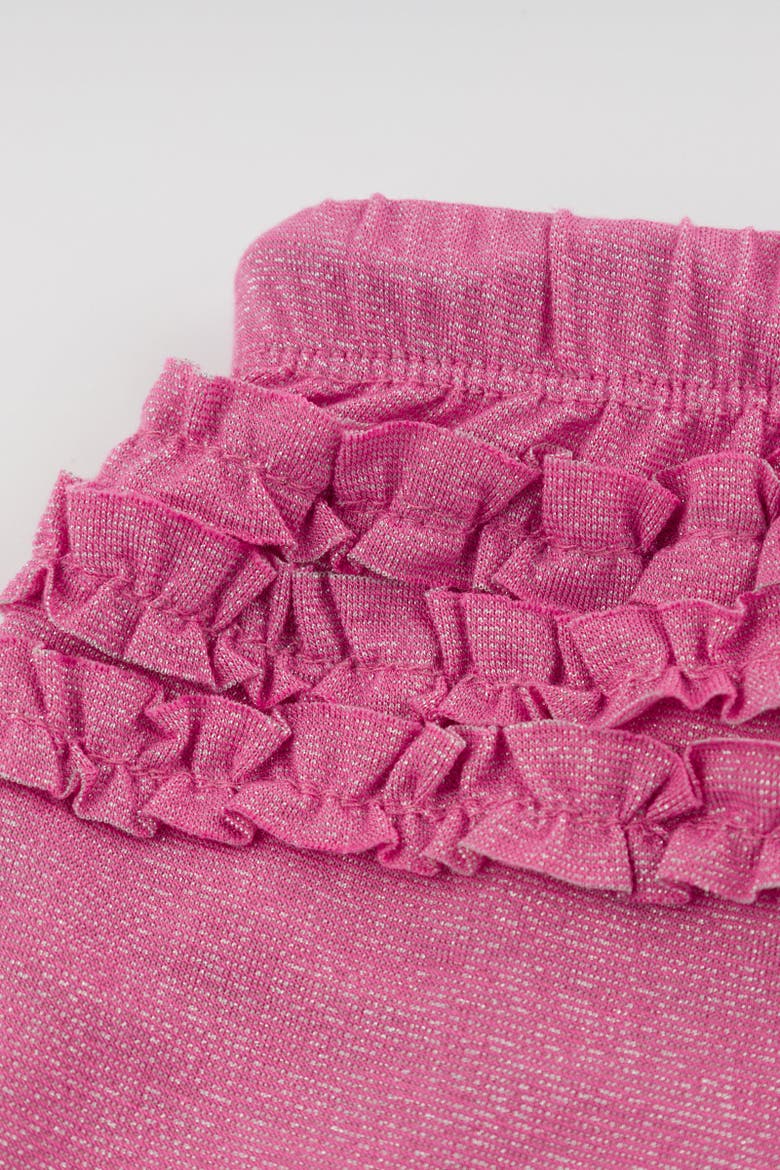 Lottie Sparkle Ruffle Pocket Ruffle-Back Shorts, Alternate, color, Bright Pink