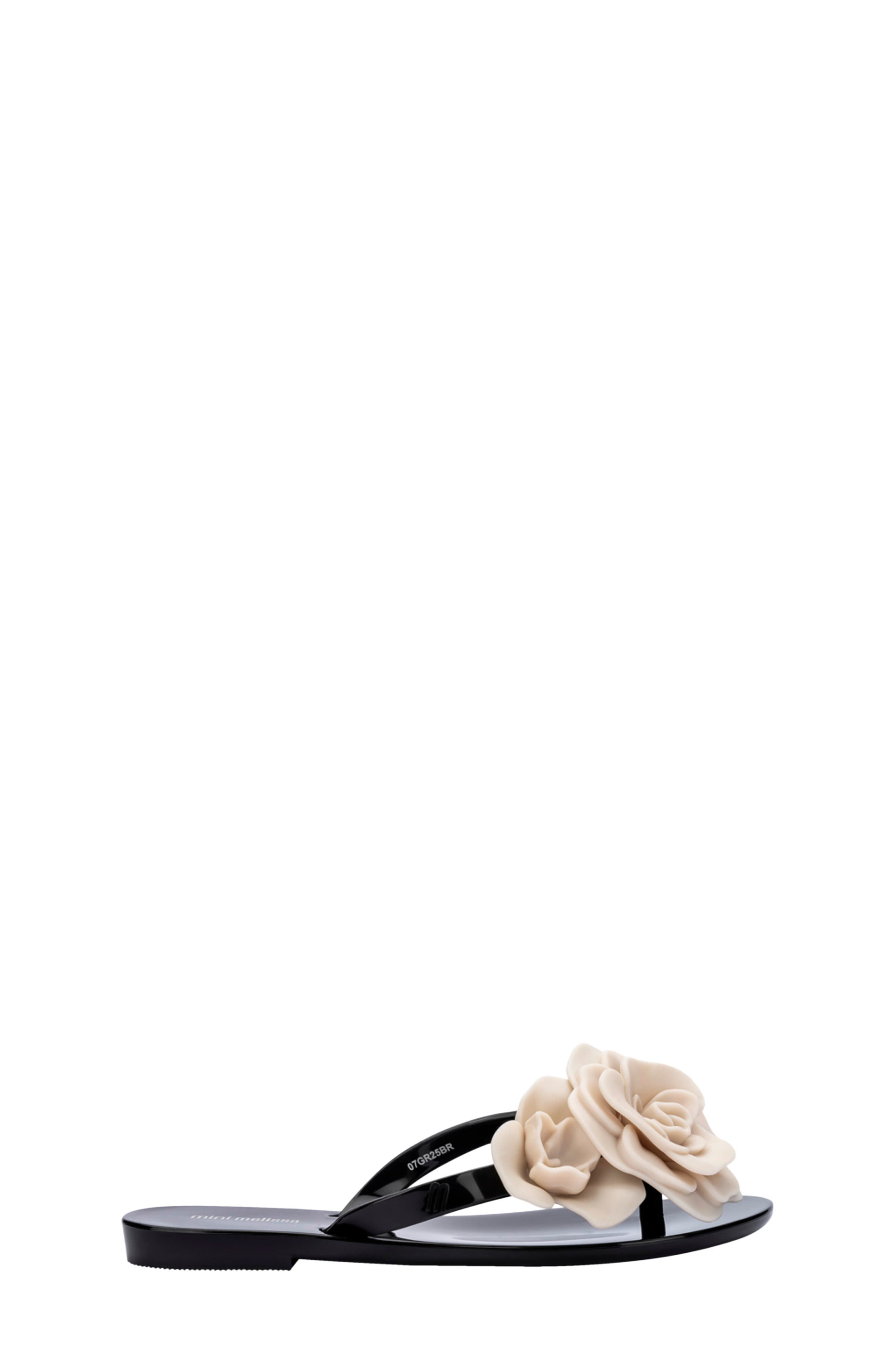 Mini Melissa Kids' Harmonic Flip Flop, Alternate, color, Black