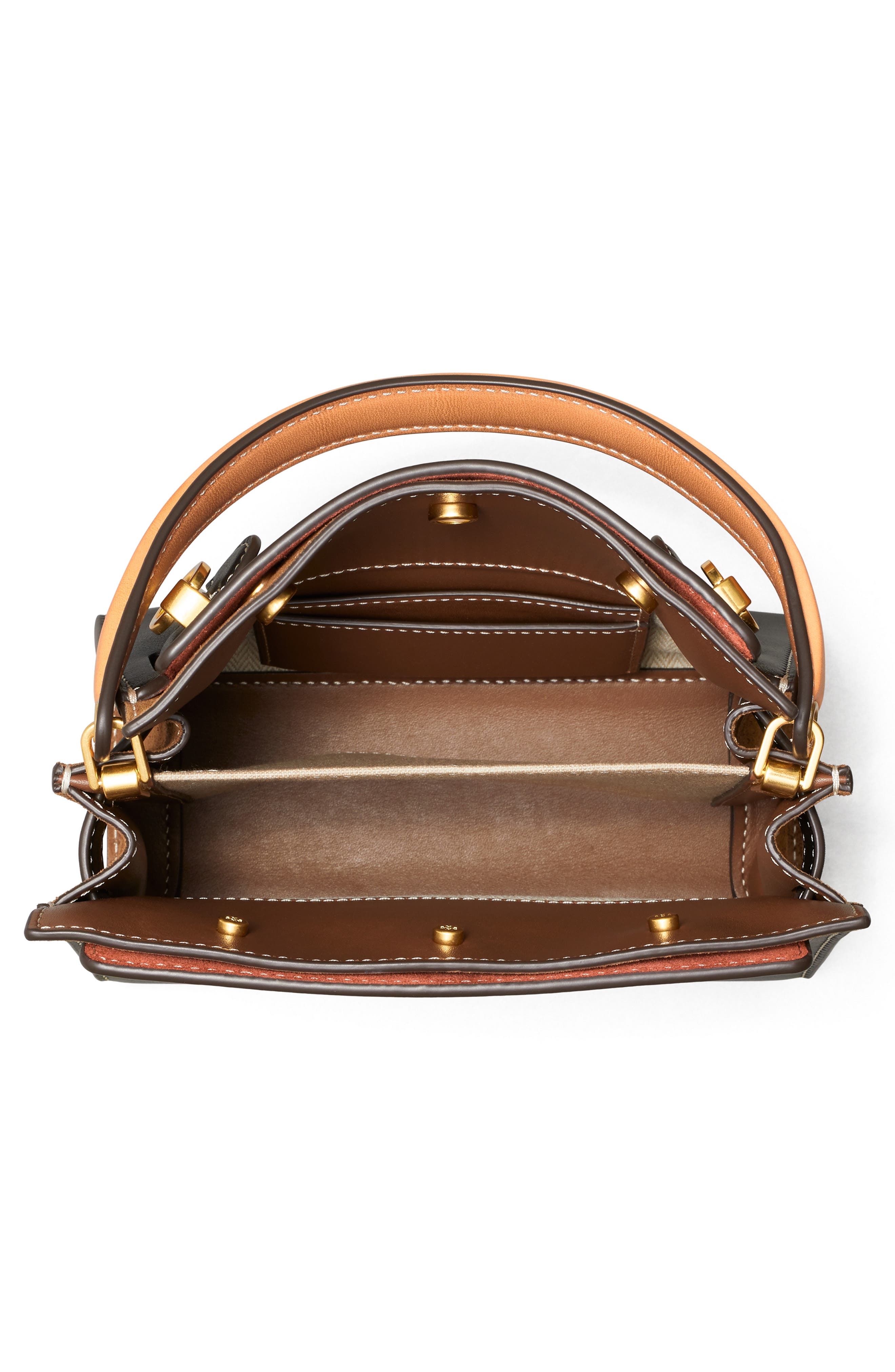 Tory Burch Lee Radziwill Petite Leather Double Bag, Alternate, color, Black