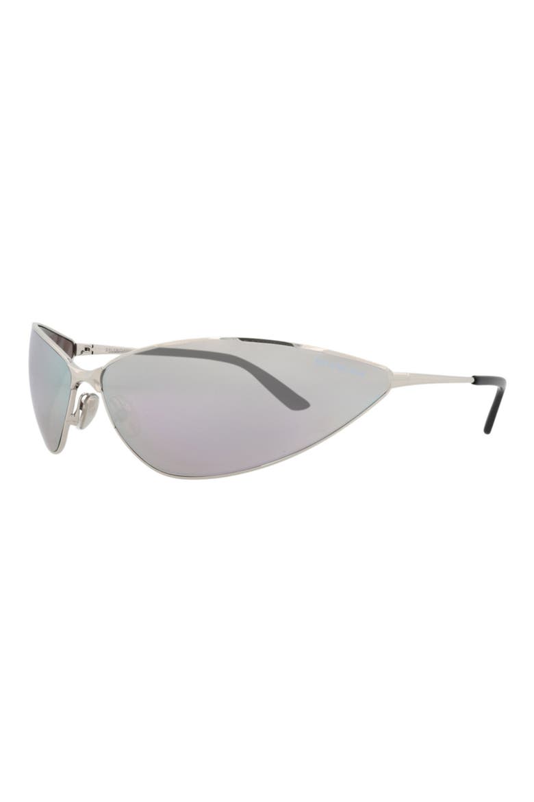 93mm Shield Sunglasses, Alternate, color, SILVER SILVER SILVER