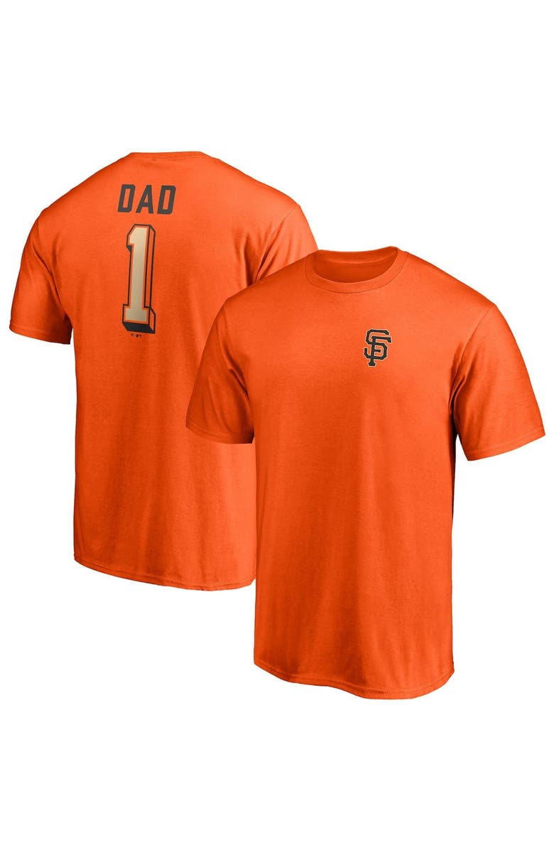 FANATICS Men's Fanatics Branded Orange San Francisco Giants Number One Dad Team T-Shirt, Main, color, 