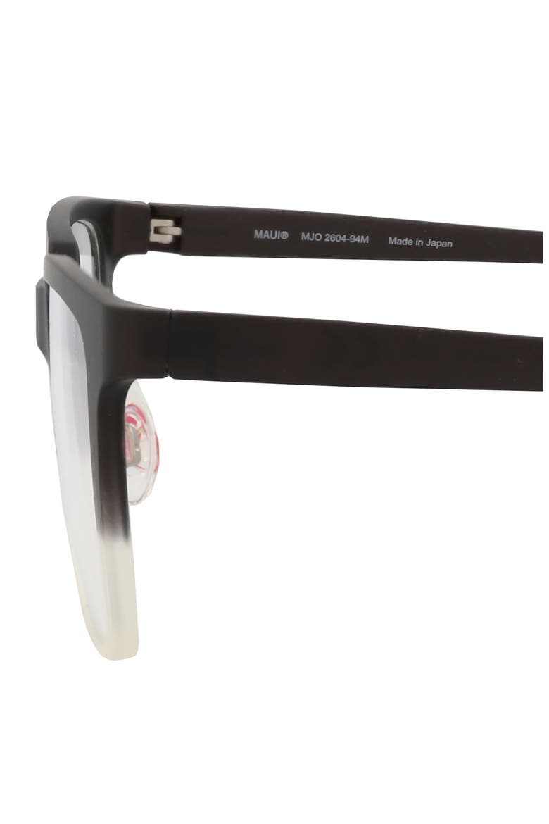 50mm Rectangular Optical Glasses, Alternate, color, BLACK BLACK TRANSPARENT