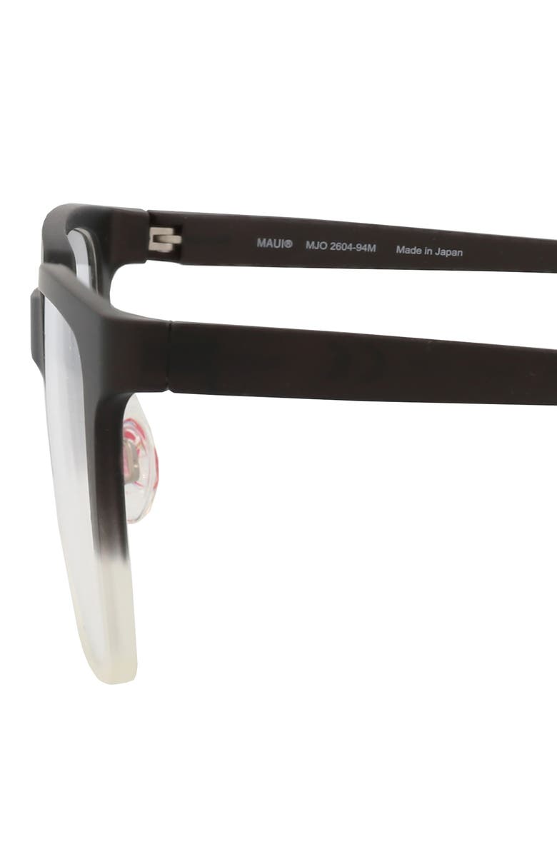 Maui Jim 50mm Rectangular Optical Glasses, Alternate, color, Black Black Transparent