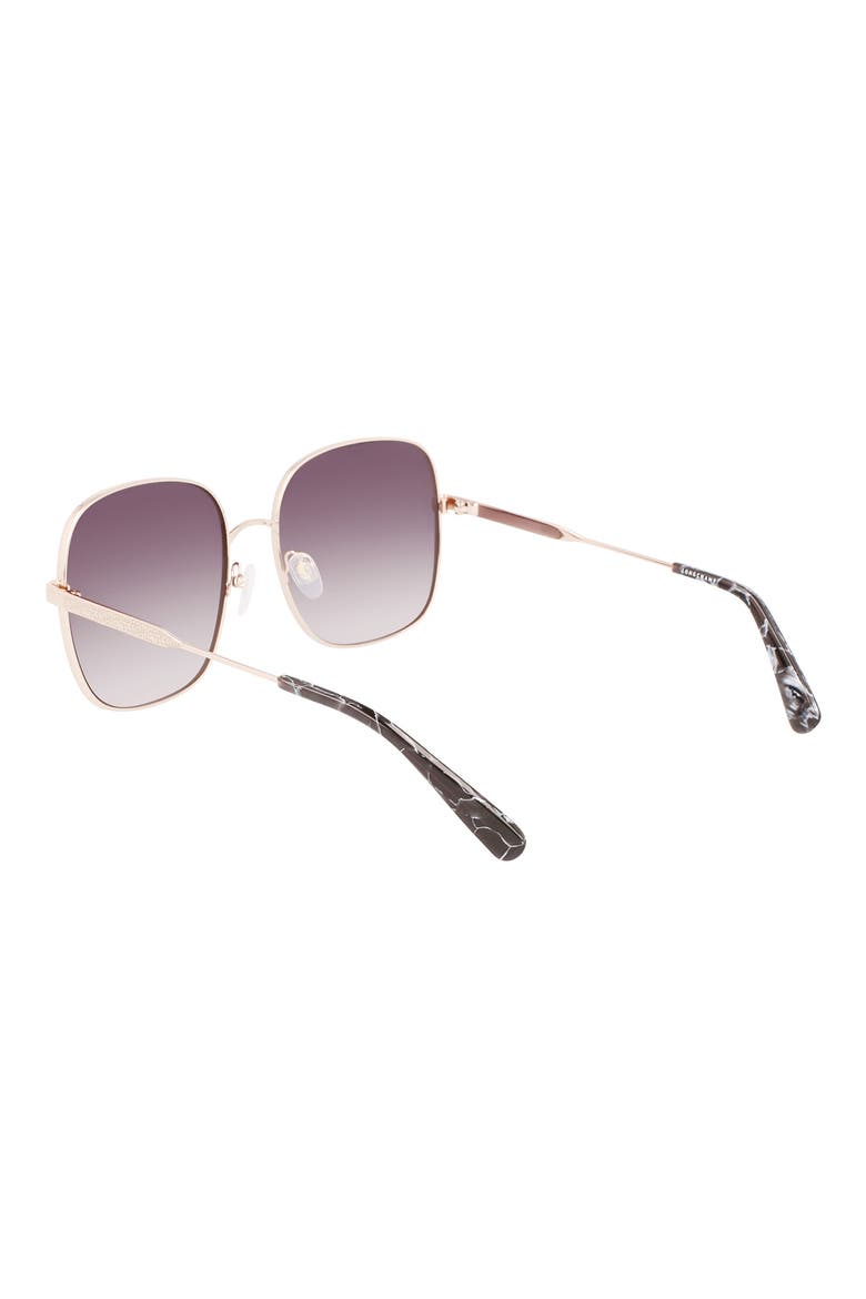 59mm Monogram Square Sunglasses, Alternate, color, ROSE GOLD/GRADIENT SMOKE FLASH