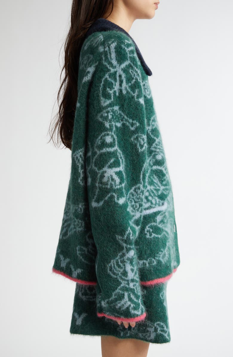 YanYan Fuzzy Laza Alpaca & Wool Blend Work Jacket, Alternate, color, 