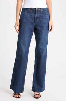 The Californian High Waist Raw Hem Flare Leg Jeans