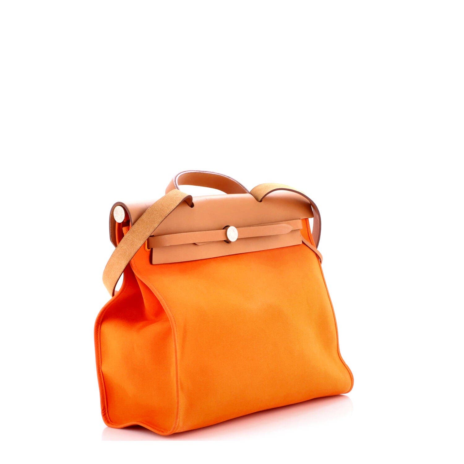 Herbag Zip Leather and Toile 39, Alternate, color, Orange