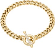 Fossil Carlie T-Bar Pav%%e Toggle Bracelet