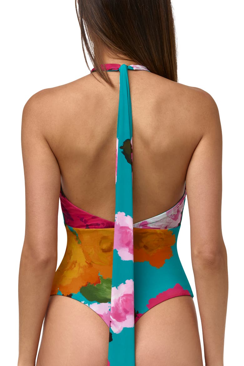 Halter Neck Bodysuit, Alternate, color, FLORA SPRITZ
