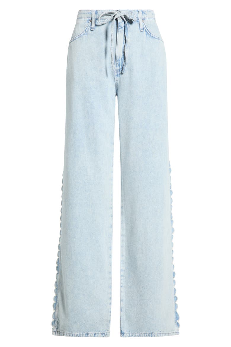 Phoebe Drawstring Waist Denim Pants, Alternate, color, LIGHT BLUE