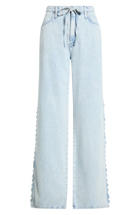Phoebe Drawstring Waist Denim Pants
