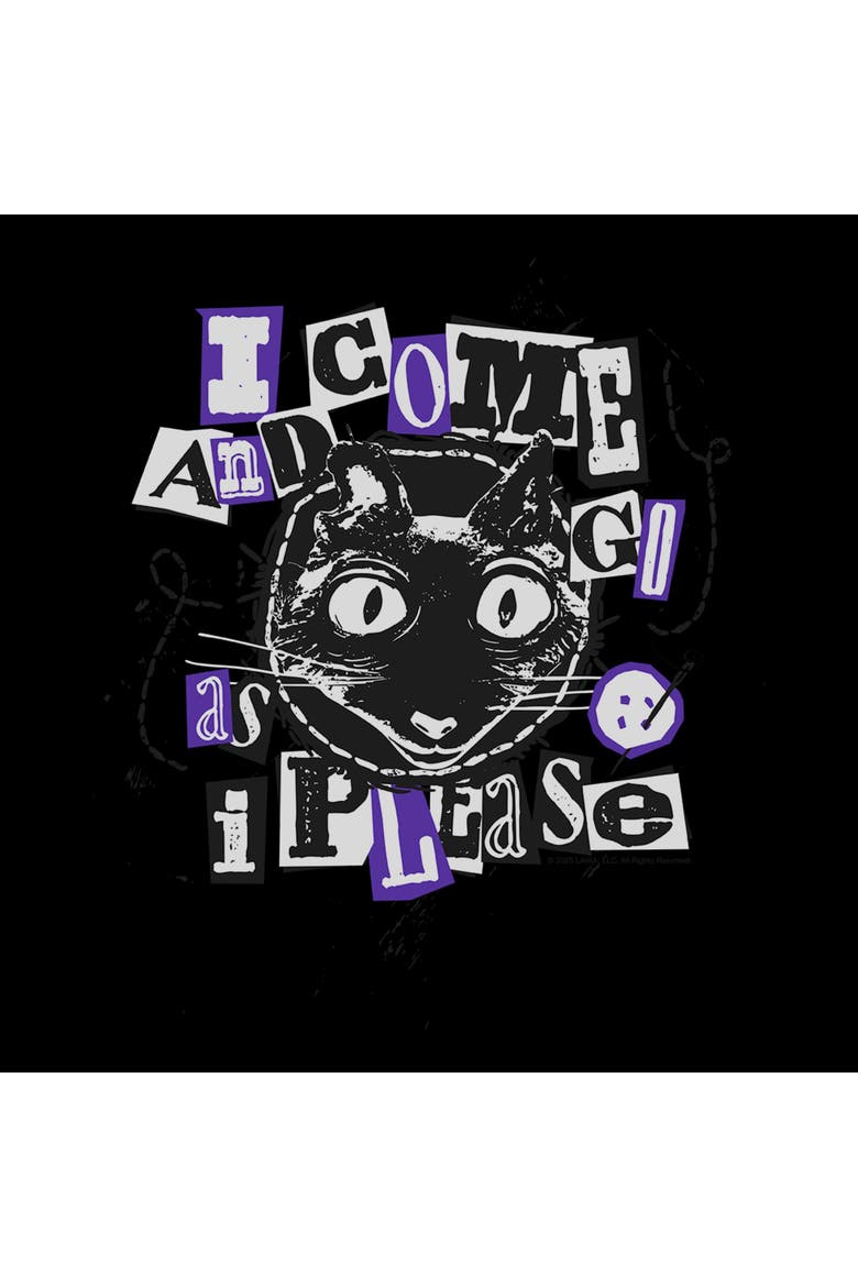 Men's The Cat Come and Go Scrapbook Short Sleeve T-Shirt, Alternate, color, Black
